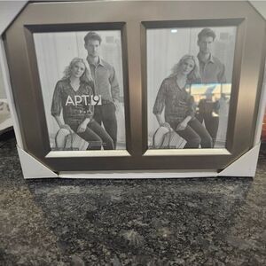 Apt. 9 double 5x7 frames silver color